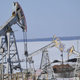 An oil pumpjack is seen in Almetyevsk District, Tatarstan, Russia.